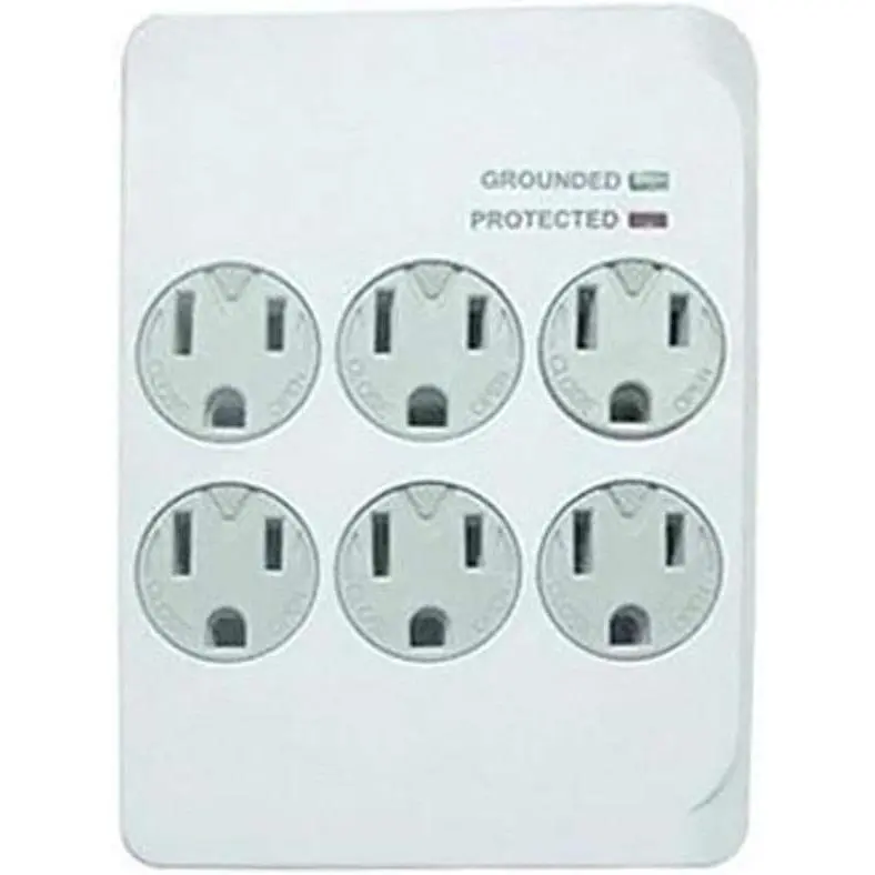 Master Electrician CT-044F 6 Outlet Surge Tap, White