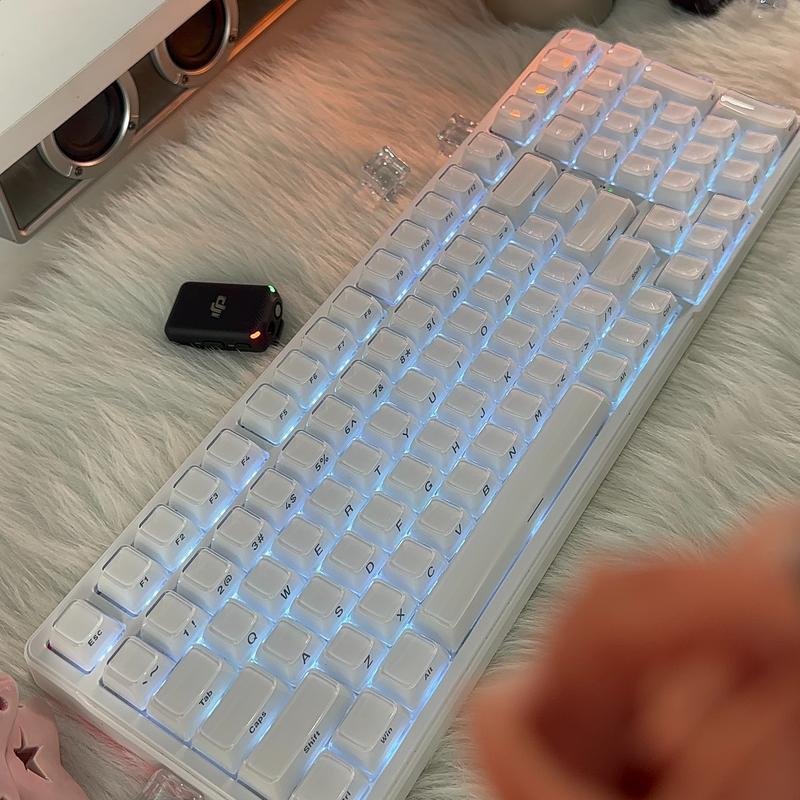 [KEYCAP ONLY] FURYCUBE Transparent Jelly Keycap Set 123 Keys Double-shot Side-printed ASA Height PC Material Mechanical/Magnetic Keyboard Customization Keycap Set, Cute beautiful Keycaps, Gift