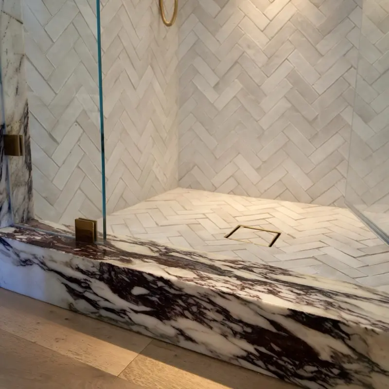 Marble Assembled Shower Curb