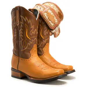 Combo VE030  Bota Rodeo Verthali De Piel Con Cinto