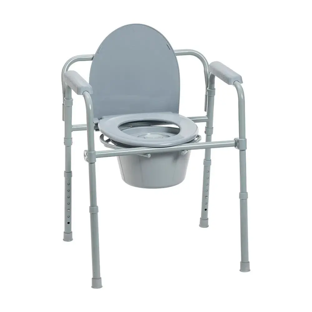 Bedside Commode - Gray Powder Coated