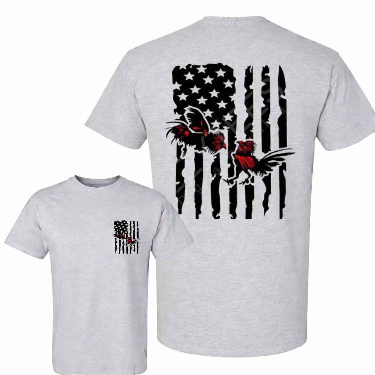 Gamefowl Rooster USA Flag T-Shirt, American Fighting Rooster Graphic Tee Patriotic, Chicken Lover Shirt, Vintage USA Flag, Gamecock Design, Farm Life Poultry Breeder Gift, Independence Day Unisex Apparel