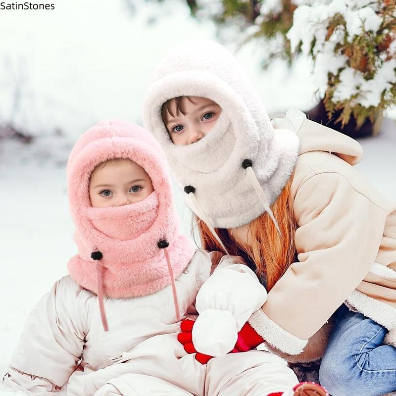 Winter Balaclava & Neck Warmer Hat &ndash; Windproof Thermal Full Face Mask with Detachable Hood Collar. Soft Fleece for Kids Ages 3&ndash;10. Ideal for Skiing. Snow. Outdoor Winter Sports & Daily Wear