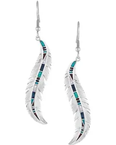 Montana Silversmiths Women's Breaking Trail Feather Earrings - Er5194