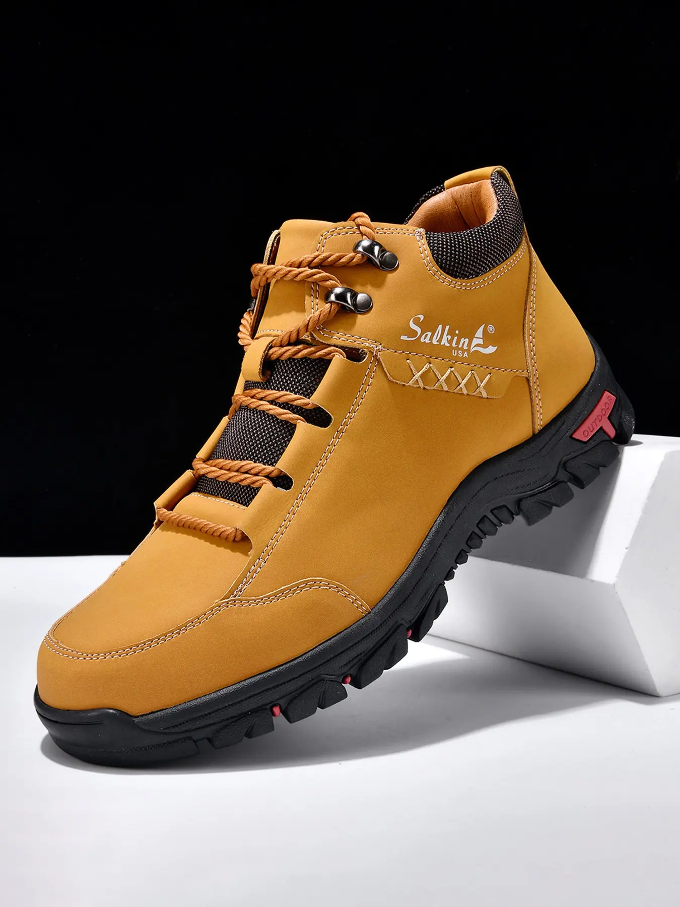 Salkin Men's Fashion Boots, Outdoor Casual Shoes, Laces Sport Shoes, Running Shoes, Durable Outdoor Hiking Shoes, Trekking Shoes, Casual Hiking Footwear, Ideal for Climbing, Travel, Daily Wear, Multi-Functional Men's Shoes
