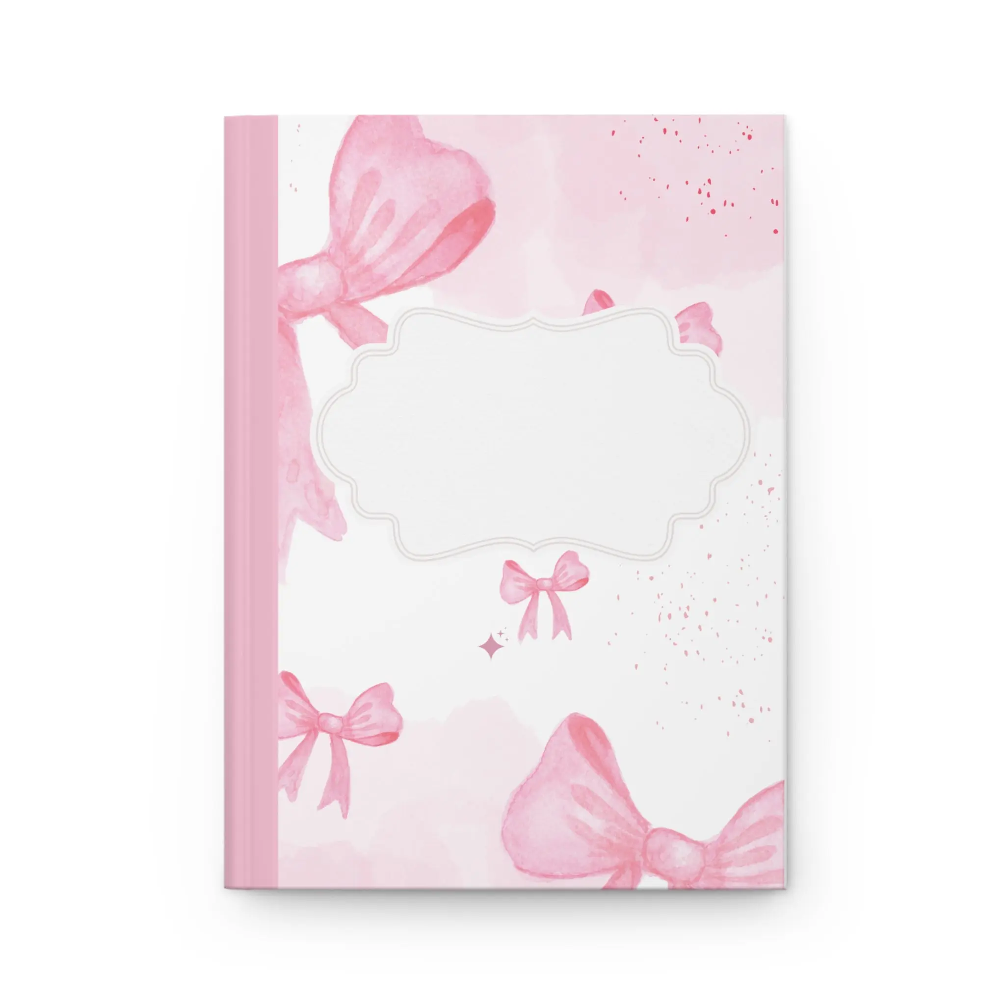Pink Ribbon Bow Journal — Cute Hardcover Notebook for Notes & Gifts