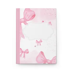 Pink Ribbon Bow Journal — Cute Hardcover Notebook for Notes & Gifts