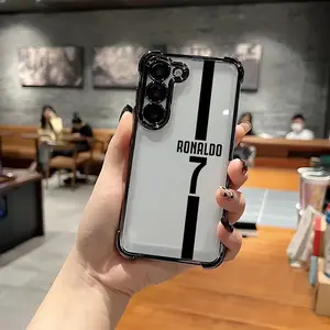 The Legendary Superstar CR7 Phone Case Is Compatible with for samsung for galaxy S25, S24, S23, S22, S21 FE Ultra Plus, Featuring a Transparent Soft Back Cover That Is Drop-Resistant for Both 4G And 5G.