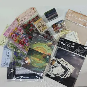Vintage Scrapbooking Kit, 406pcs/set Scrapbooking Sticker & Washi Tape & Paper Set, DIY Decorative Paper for Scrapbooking & Journal Making
