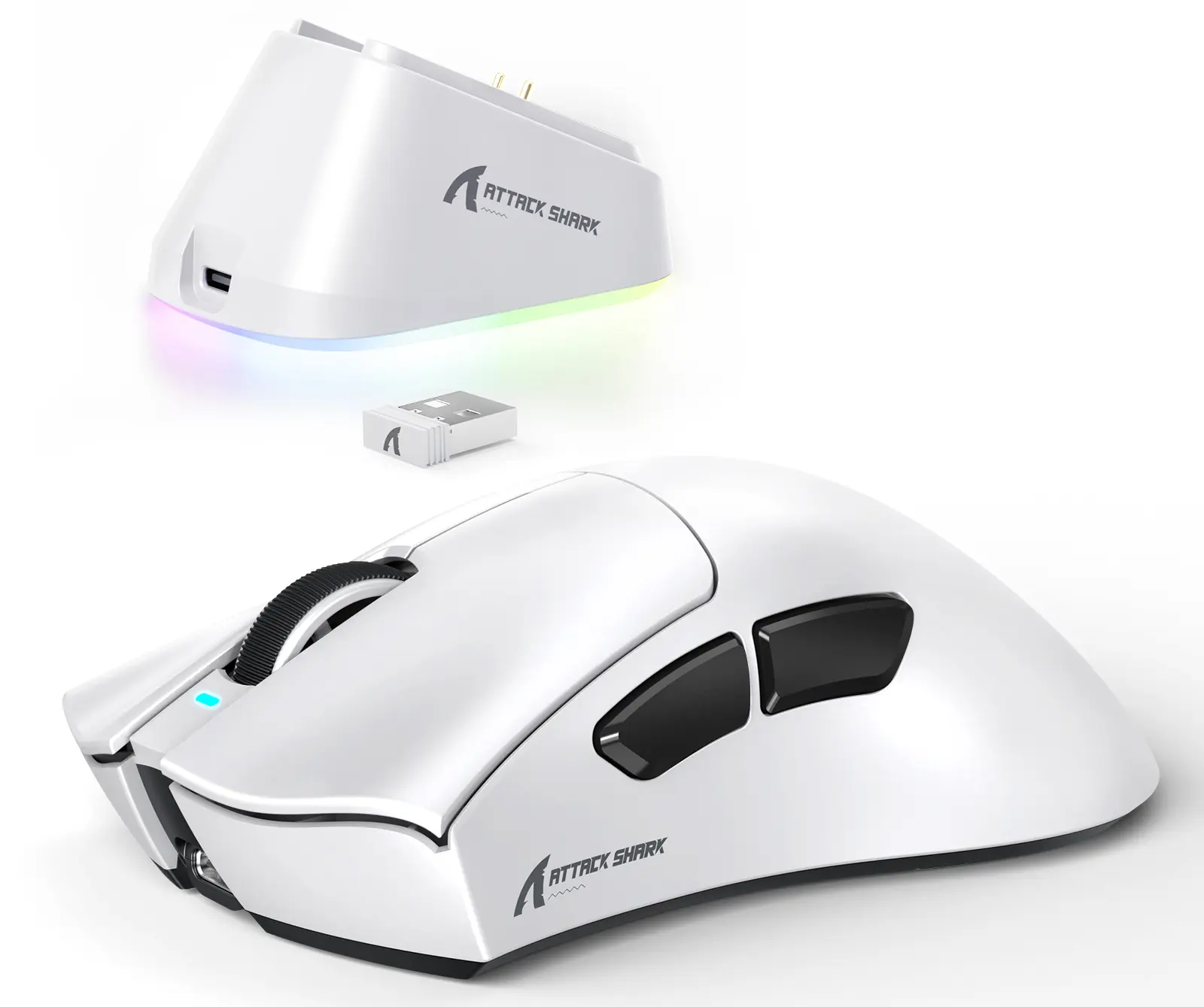 ATTACK SHARK V3 PRO Wireless Esports Gaming Mouse with Magnetic Charging Dock:62g Lightweight-1K Polling-25K DPI-PAW3311 Sensor,tri-mode Wired/BT/2.4Ghz Programmable,BK52820 IC for PC Mac Laptop Gamer Mouse Customizable Settings Dpi Precision summerwins