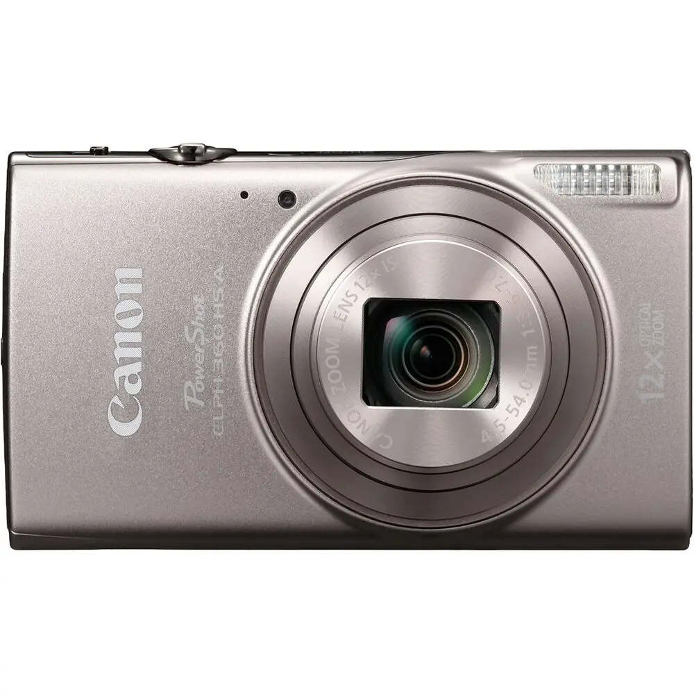 Canon PowerShot ELPH 360 HS Silver Digital Point & Shoot Camera - Hybrid, Wi-Fi, 20.2MP Dynamic CMOS Sensor, 12x 25-300mm Lens, 7.2 fps Continuous Shooting, 1080p Video Capability
