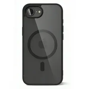 Magnetic Case for iPhone 17e 16e Case  Thin Slim Transparent  Acrylic, Hard Plastic & Silicone Rubber  Phone Case