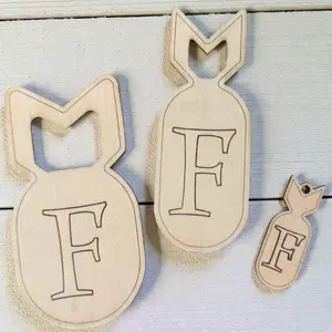 Funny Wooden F-Bomb Packs Desk Decor | Handmade Wood Novelty Gift, Optional Personalization