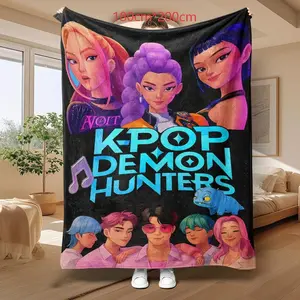 Cartoon letter pattern blanket, a soft and skin-friendly blanket, suitable for home, office, travel, camping, and warm naps, Soft Throw Blanket