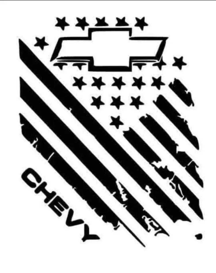 Chevy Flag Car Decal