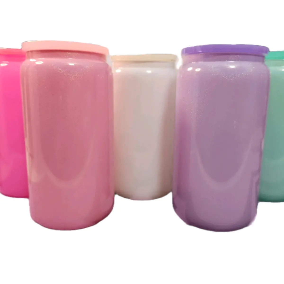 shimmer glass cans