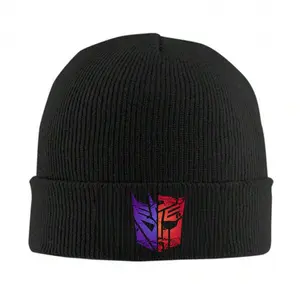 S&T Beanie Hat With Iconic Autobot & Decepticon Symbols - Soft Knit Winter For,, S - One Size Fits All, Lightweight Warm Ski & Outdoor Accessory (Officially Inspired Collectible), Hats, Knitted Beanie Hat, Winter Hats For Men, Beanies For Women