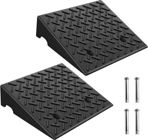 Curb Ramps, 5 Inch Rise Height Threshold Ramp, 8818Lbs Capacity Heavy-Duty Driveway Ramp for Cars, Motorcycles, Bicycles, Wheelchairs, Trailers, Lawnmowers, Pet Mobility, 2 Pack