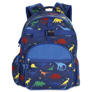 Lillian Vernon Personalized Backpack - Dinosaur Funny Bag for Kids with Colorful Dinosaur Motif Perfect for School or Play