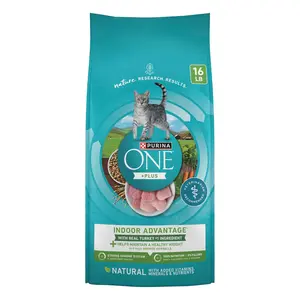 Purina ONE Natural, Low Fat, Weight Control, Indoor Dry Cat Food, +Plus Indoor Advantage - 3.5 / 16 / 22 lb. Bag