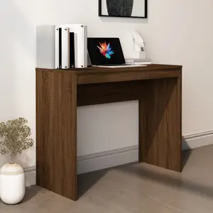 vidaXL Desk Brown Oak Engineered Wood