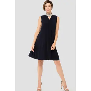 Joseph Ribkoff V Neck No Sleeves Dress