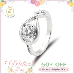 Moissanite 1ct Eternal Embrace Entwined Ring Wedding Engagement Anniversary Valentine's Day Romantic Gift Daily Wear mothersdaygift