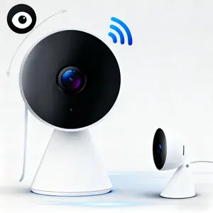 Security Camera, Surveillance Wireless Security Cameras 2.4G WiFi Camera with Phone App, 2-Way Audio, Night Vision, Motion Detection, Indoor, easy installation without drilling