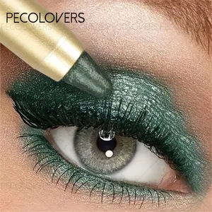 1pc Green Glitter Eyeshadow Stick, Long-Lasting Waterproof, No Smudging, Easy To Apply To Create a Fashionable Eye Makeup Look, Suitable For Beginners, Beauty Enthusiasts, And Share Photos