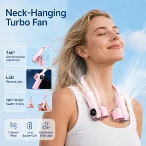 [DealsForYouDays]SummerWins Rolosar Portable Neck Fan with Magnetic Detachable Design, 3-in-1 Handheld/Desktop Fan, 5 Speeds, 360° Foldable Rotation, USB Rechargeable Personal Cooling Fan for Travel, Camping, Office & Outdoor Activities