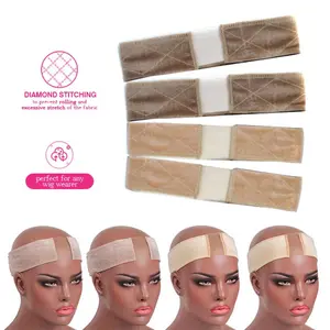 Labhairs 2PCS Lace Wig Grip Band For Human Hair Lace Wig Keep Wig In Place Adjustable Band For Daily Use Fully Adjustable Comfortable Wig Grip No Slip No Glue Needed For Women&Girls Glueless Wig Install Hair Tool Headband Wig Accessories