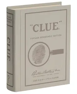 WS Game Company Clue Vintage Bookshelf Edition Board Game for 3 to 6 Players, Ages 8+