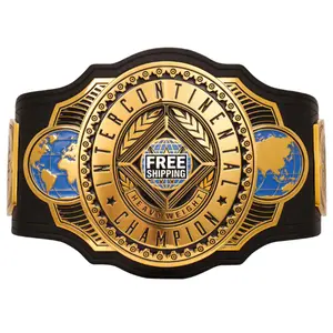 Intercontinental 2025 Adult Championship Title Belt Replica - 2mm Leather Straps  - Fan Gift World Wrestling