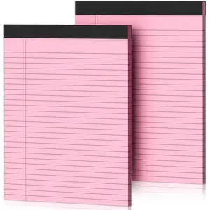2 count Legal Pads 8.5 x 11  Note Pads 8.5 x 11 Notepad 8.5 x 11  Perforated Writing Pads 8.5 x 11 Lined Paper Pads Wide Ruled Pad of Paper 30 Sheets Notebook for Study, To-Do Lists, Office