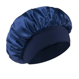 Satin Shower Cap for Adults, Portable Satin Bath Accessory with Breathable, Quick-Drying, Waterproof, Cute Design, Red Bathroom Shower Cap, Satin Shower Caps Shampoo Cap Hair Cap
