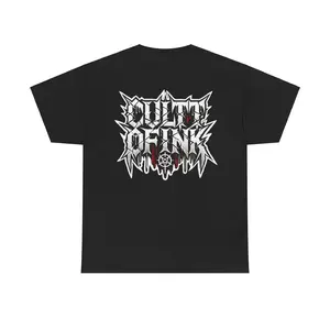 Tattoo Style Party Unisex Tee, Live Dangerously & Rebel Clothing, Men's Heavy Cotton T-Shirt, Gift for Tattoo Enthusiasts, Alternative