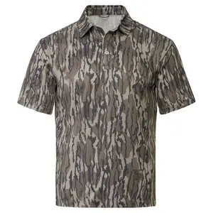 Bottomland Camo Polo Shirt Mens Fishing Outdoor Casual Shirt