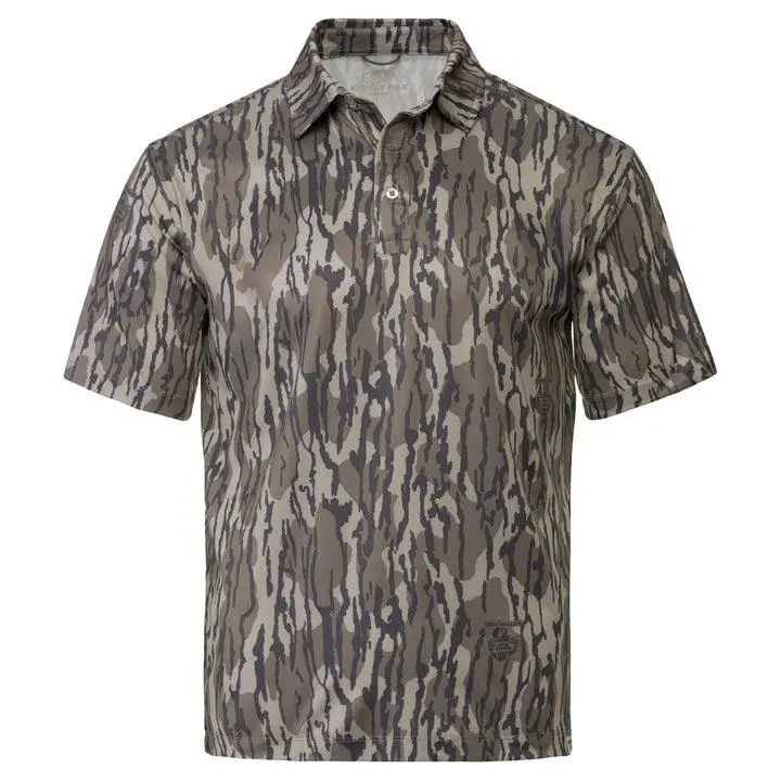 Bottomland Camo Polo Shirt Mens Fishing Outdoor Casual Shirt