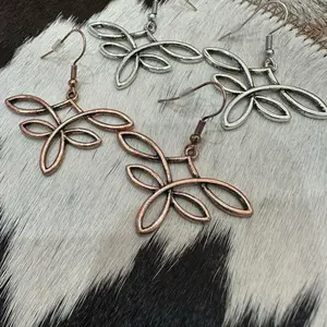 Western Boot Stitch Dangle Earrings