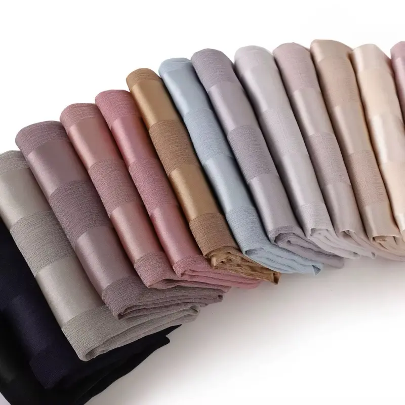 Elegant Cream Chiffon Hijab for Women - Soft, Lightweight, Breathable Muslim Headscarf Cover, Modesty Hijab Wrap for All Seasons, Gorgeous, Casual, Multiple Colors, Blue, Turban Hijab Pashmina Scarves