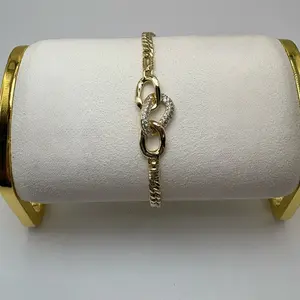 Infinity Love Endless Shine Chunky Gold Cuban Link Bracelet with Massive CZ Pavé Infinity Heart Clasp Heavy Shine Bold Links Pure Queen Energy