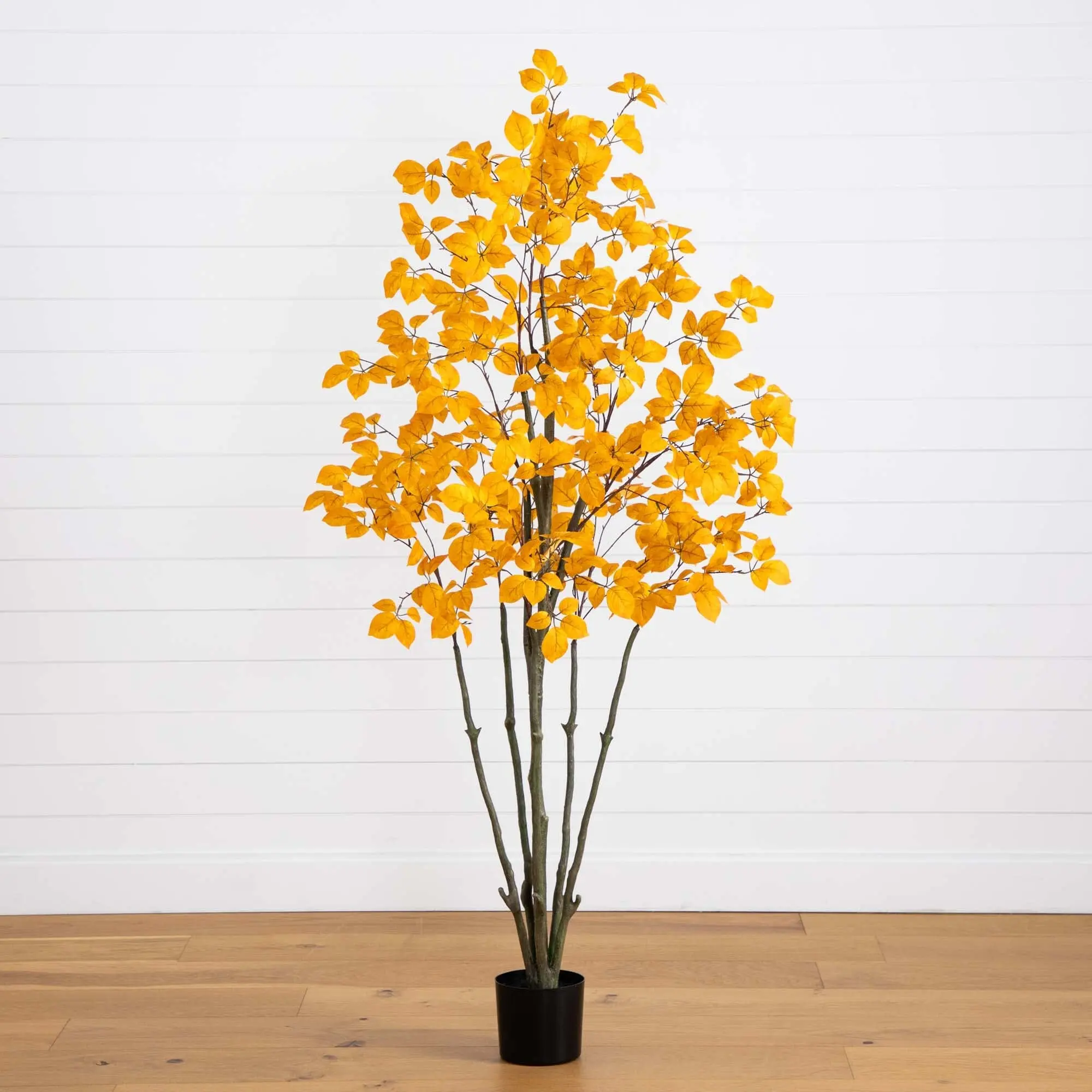 6' Artificial Oyama Magnolia Fall Tree with Customizable Branches - Nursery Decor Accent, Leaf Artificial Trees for Halloween Harvest Cozy Corner Home Floral Decor, Decorative