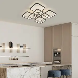 Modern Square LED Ceiling Light, 3 Color Dimmable Flush Mount, Energy Efficient Lighting Solution, Ideal for Home Decor