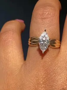 Women's Engagement Ring Fashionable Alloy Zirconia Decorated, Perfect for Daily Wear, Wedding Anniversary Party Valentine's Day Gift, Solitaire Ring