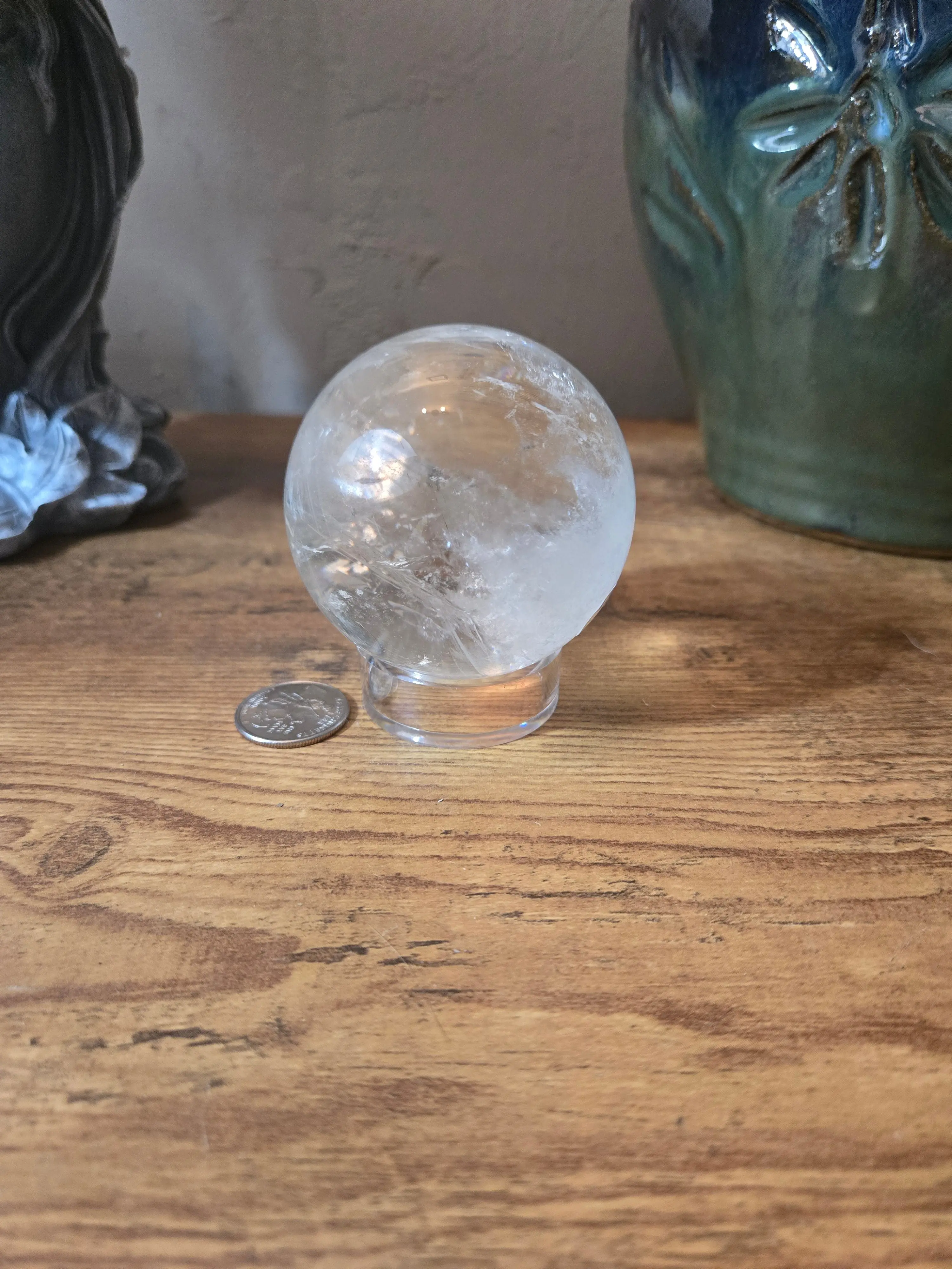 Natural Quartz Sphere - High-Clarity Jade Decoration, Energy-Boosting Jewelry Accessory