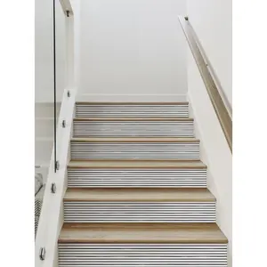 Painted Horizontal Lines Peel and Stick Stair Riser