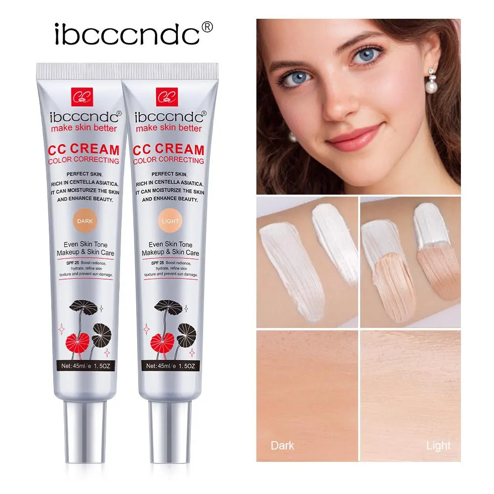 45/15ml Color Correcting CC Cream Moisturizing Waterproof Sweat-proof Makeup Before Concealer Lasting Makeup Change CC Cream