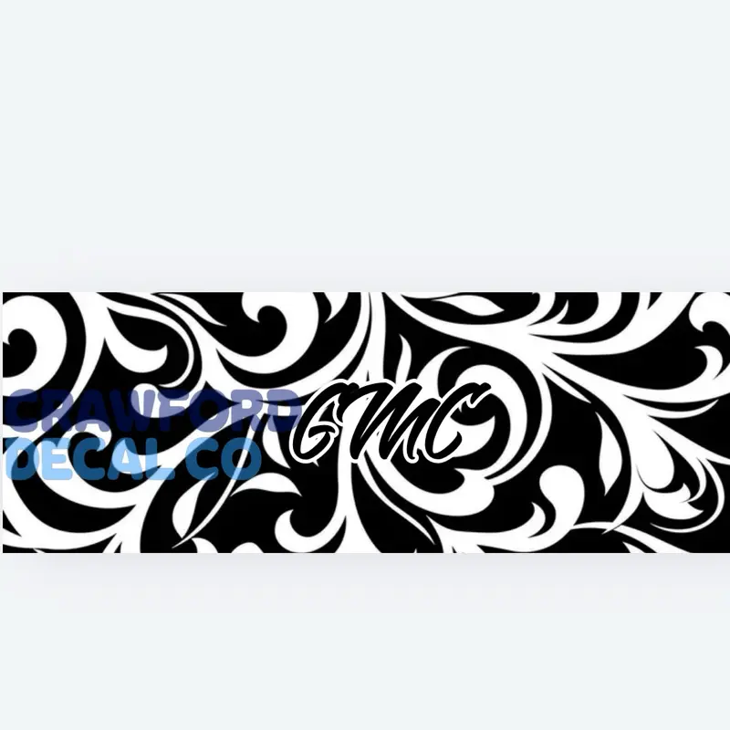 Sunroof Decal (GMC & Tooled Pattern) for Trucks, Cars, and More! MEASURE BEFORE ORDERING (NO RETURNS)