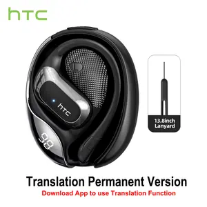 hTC NE21 OWS Wireless Earbuds Open Ear Earbuds BT 6.0, IPX5 Waterproof,35Hrs Playtime,On Ear Headphones Immersive Premium Sound Long Distance Connection Headset with Charging Case,Light-Weight Headphones Built-in Microphone