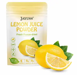 JAYUSS Lemon Juice Powder 8.82 Ounce, 100% Natural, Freeze Dried Lemon Juice, No Sugar or Additives, Great for Drinks, Smoothies, and Beverages 250g